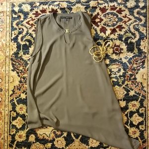 Harve` Benard sleeveless asymmetrical top